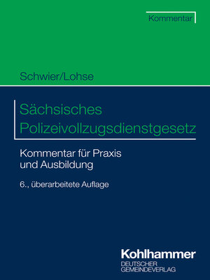cover image of Sächsisches Polizeivollzugsdienstgesetz